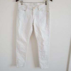 FRAME Le Garcon white jeans 27